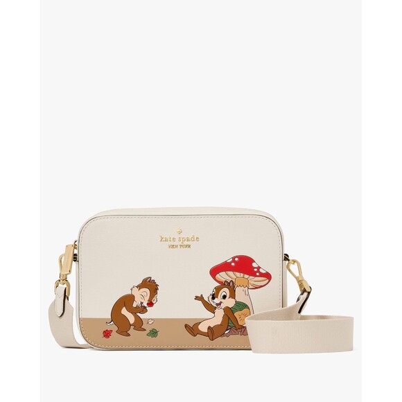 New Disney X Kate Spade Chip N Dale Mini Camera Bag Meringue Multi - Picture 5 of 5